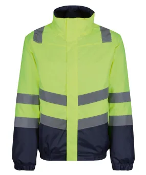 Pro hi-vis classic bomber jacket | Yellow/Navy