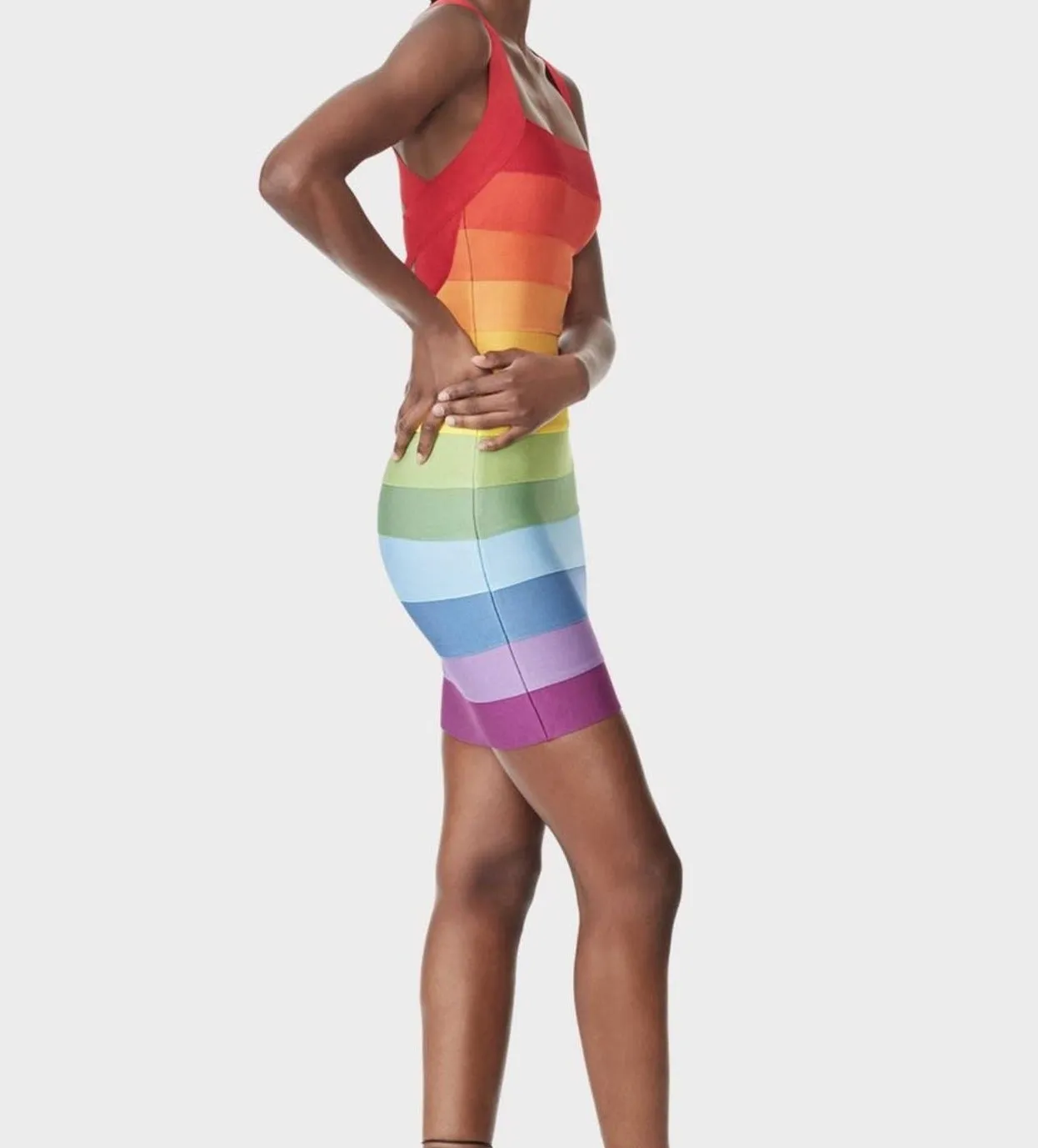 Rainbow Bandage Dress