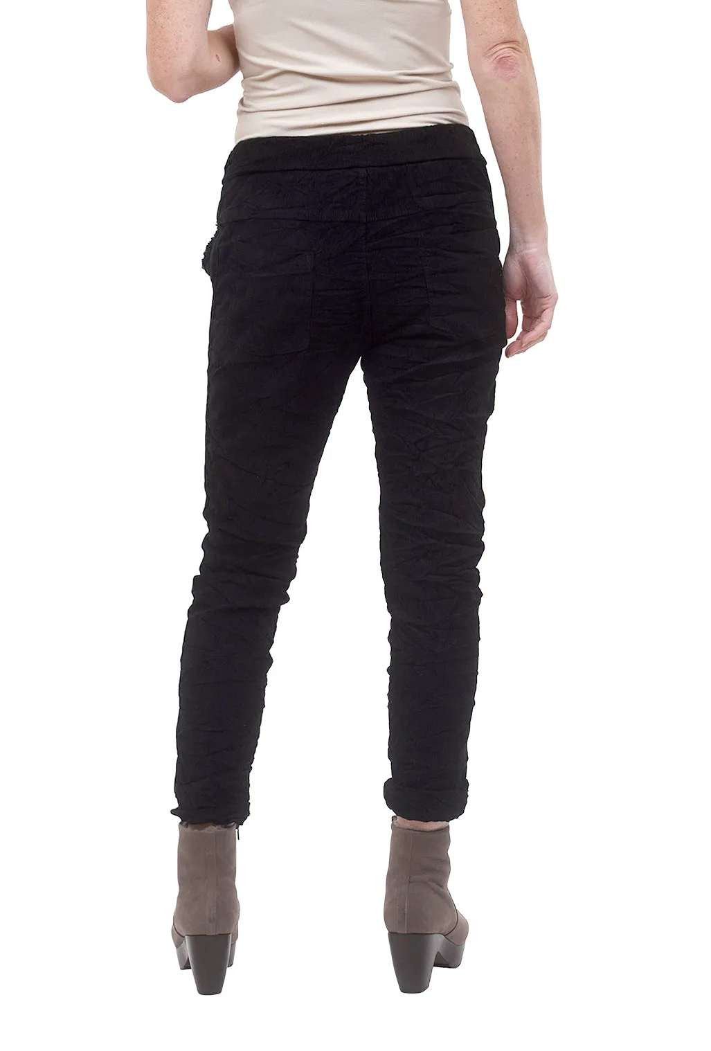 Ribbon-Side Corduroy Jogger, Black