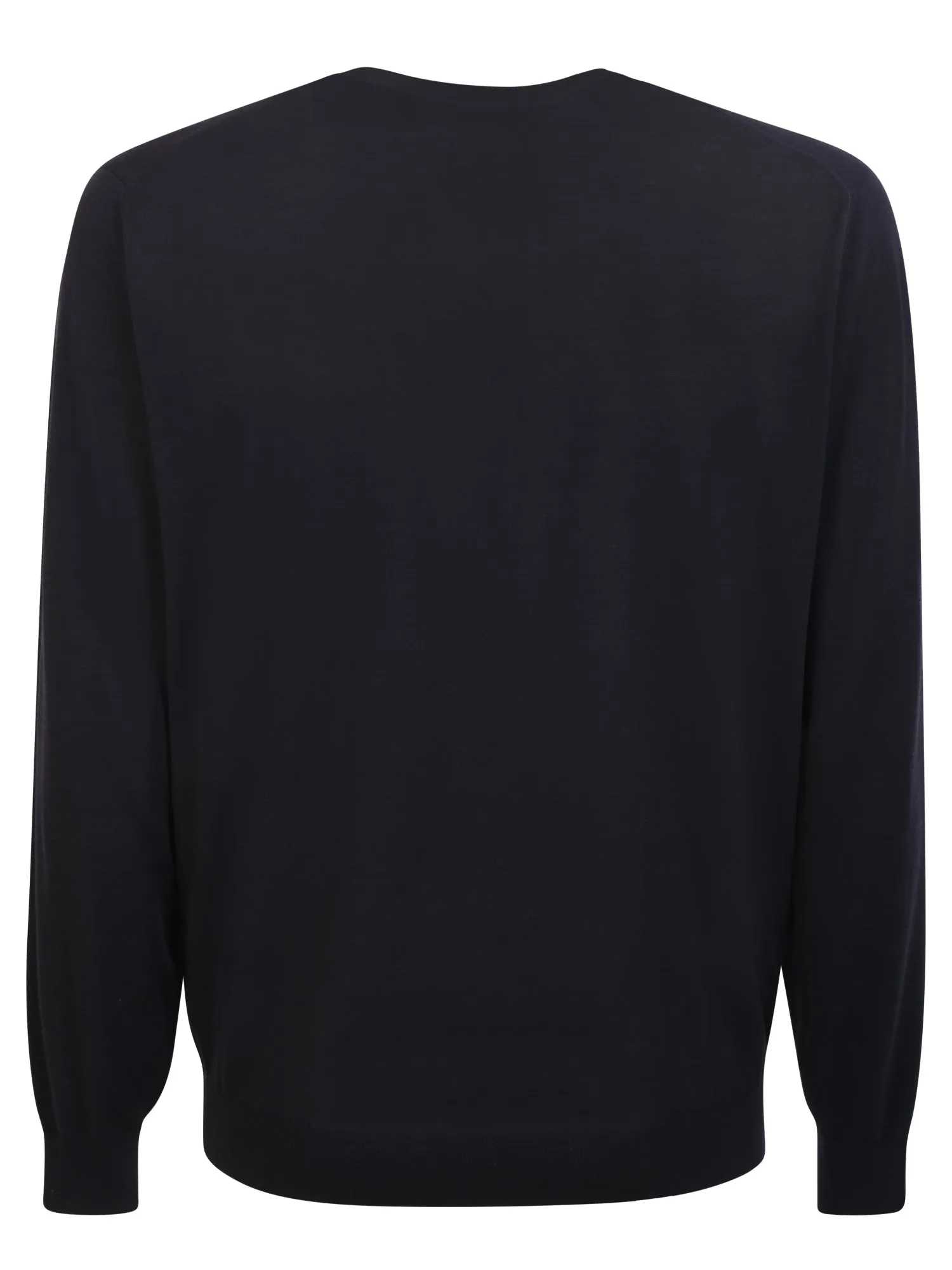 Round-neck pullover blue