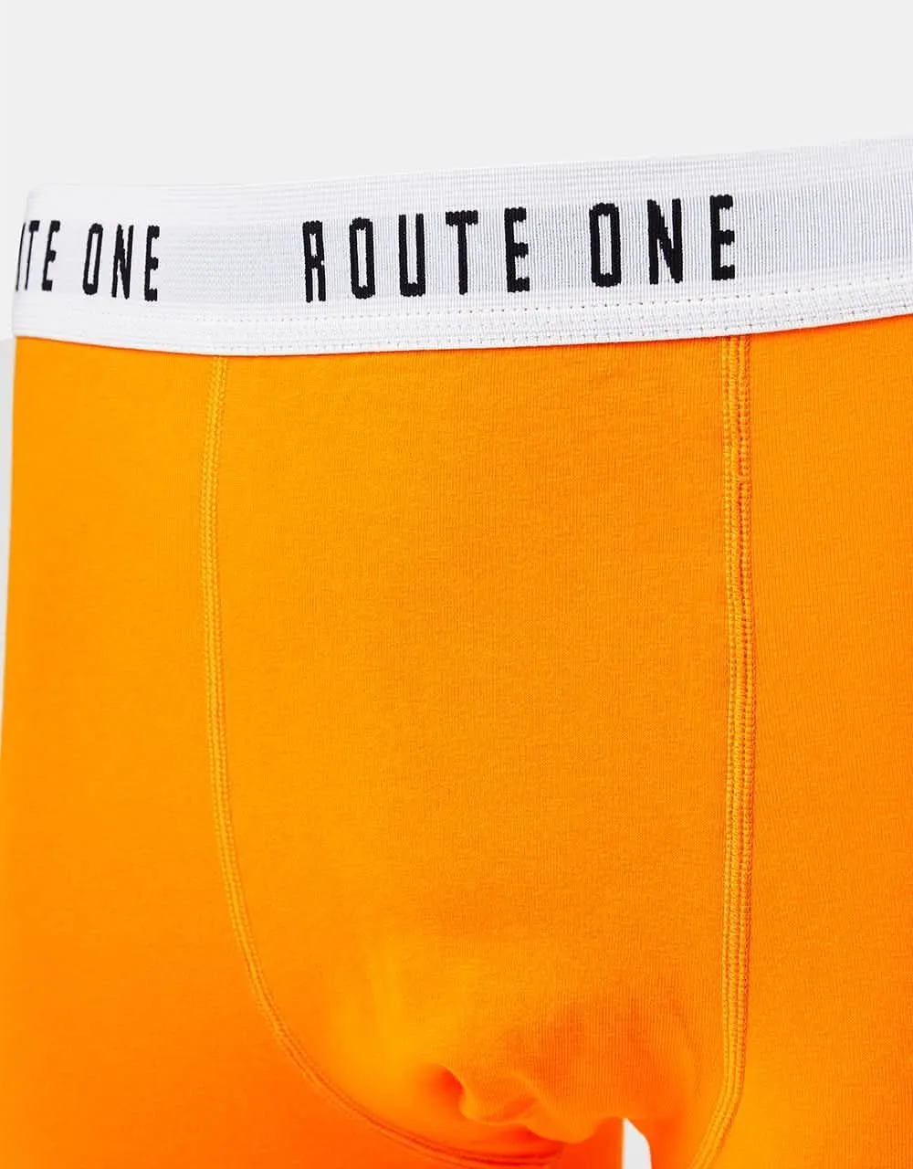 Route One Classic Boxer Shorts 2 Pack - Orange Zest/Classic Navy