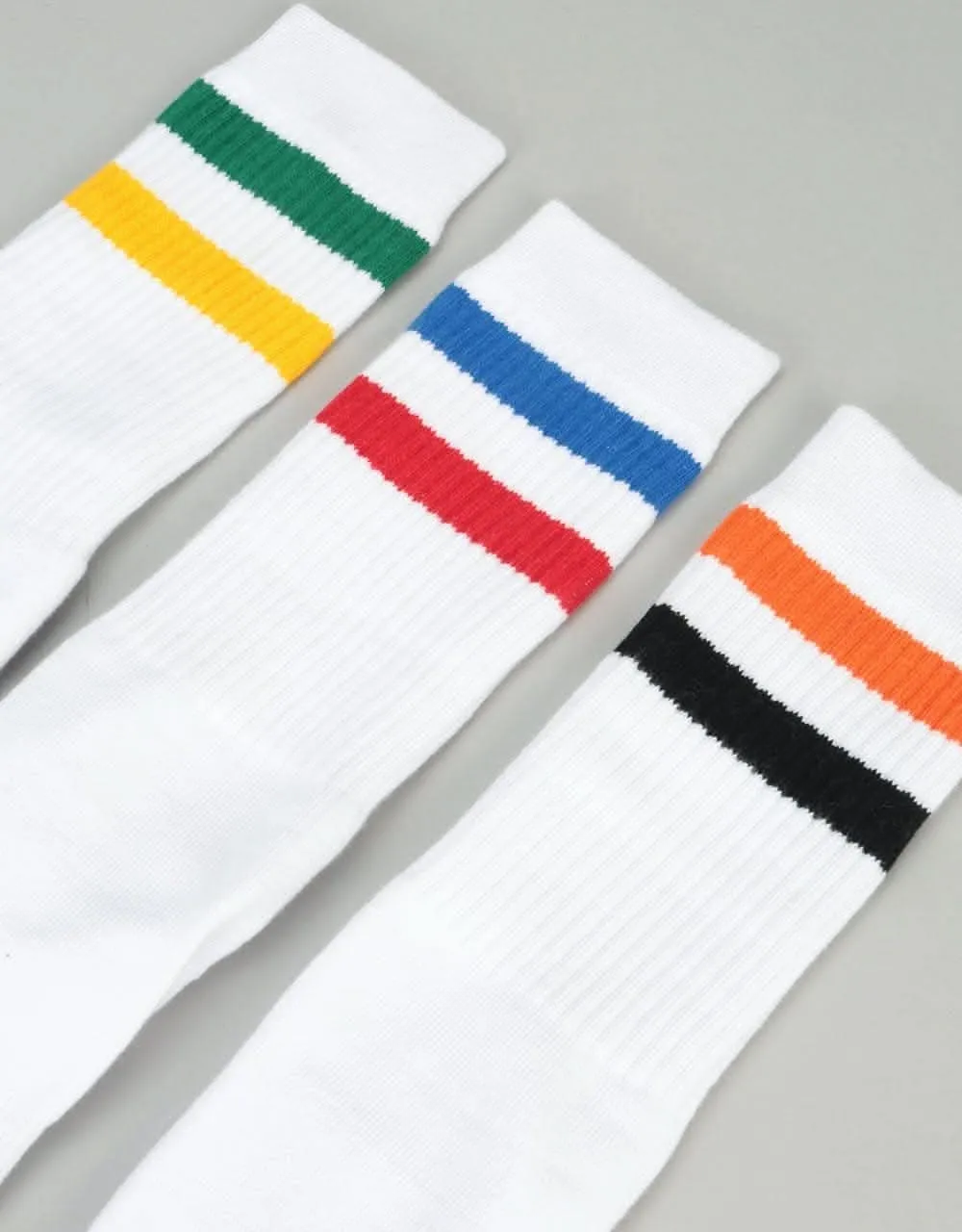 Route One Classic Crew Socks 3 Pack - White/Assorted