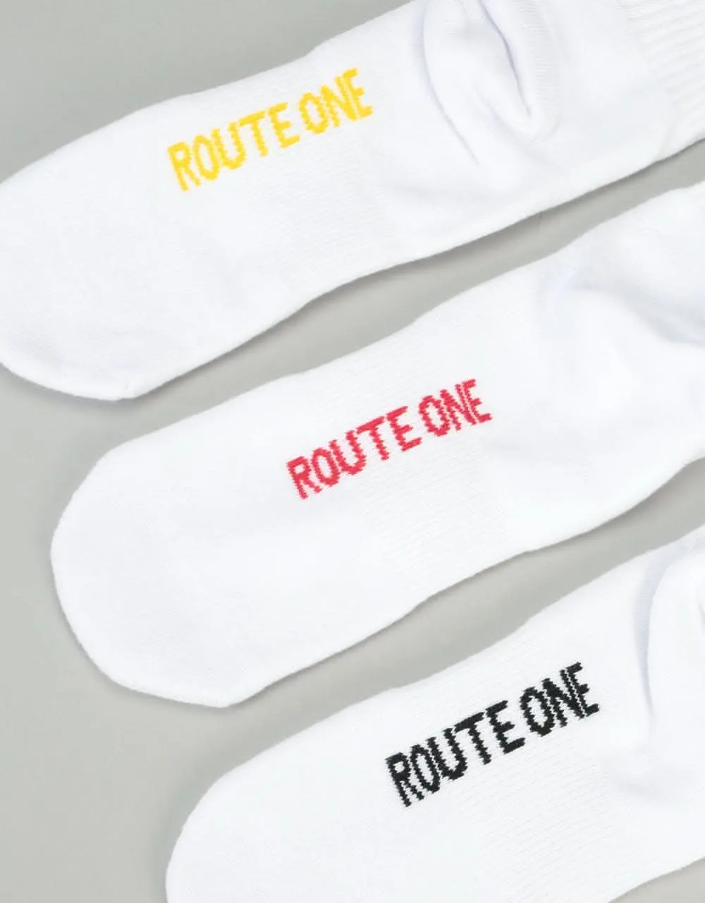 Route One Classic Crew Socks 3 Pack - White/Assorted