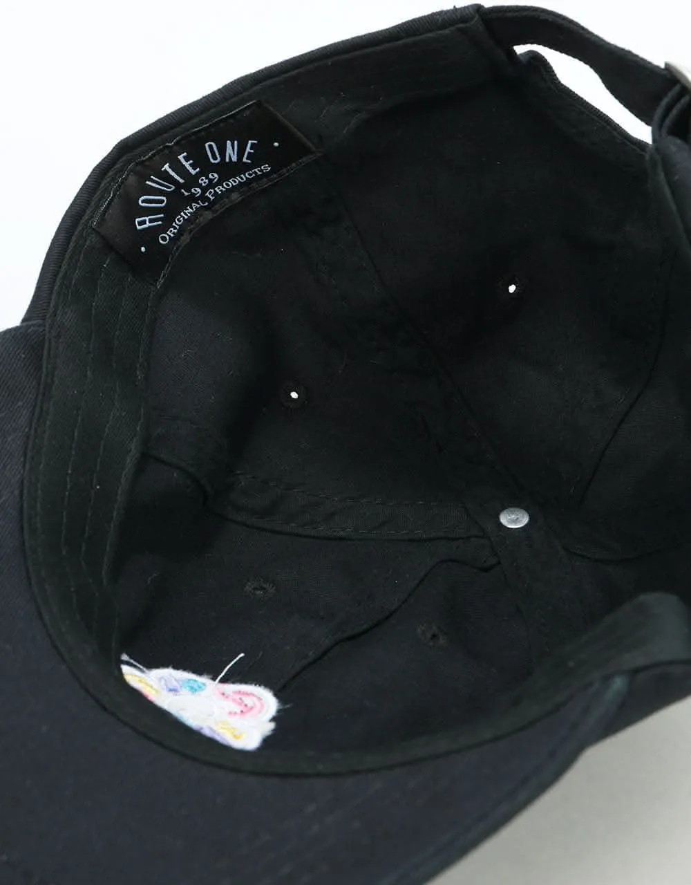 Route One In Bloom Cap - Black