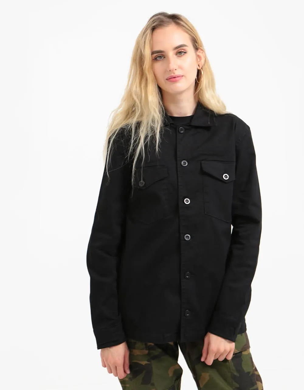 Route One Military Shirt - Black