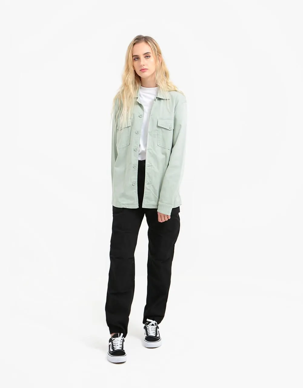 Route One Military Shirt - Dusty Mint