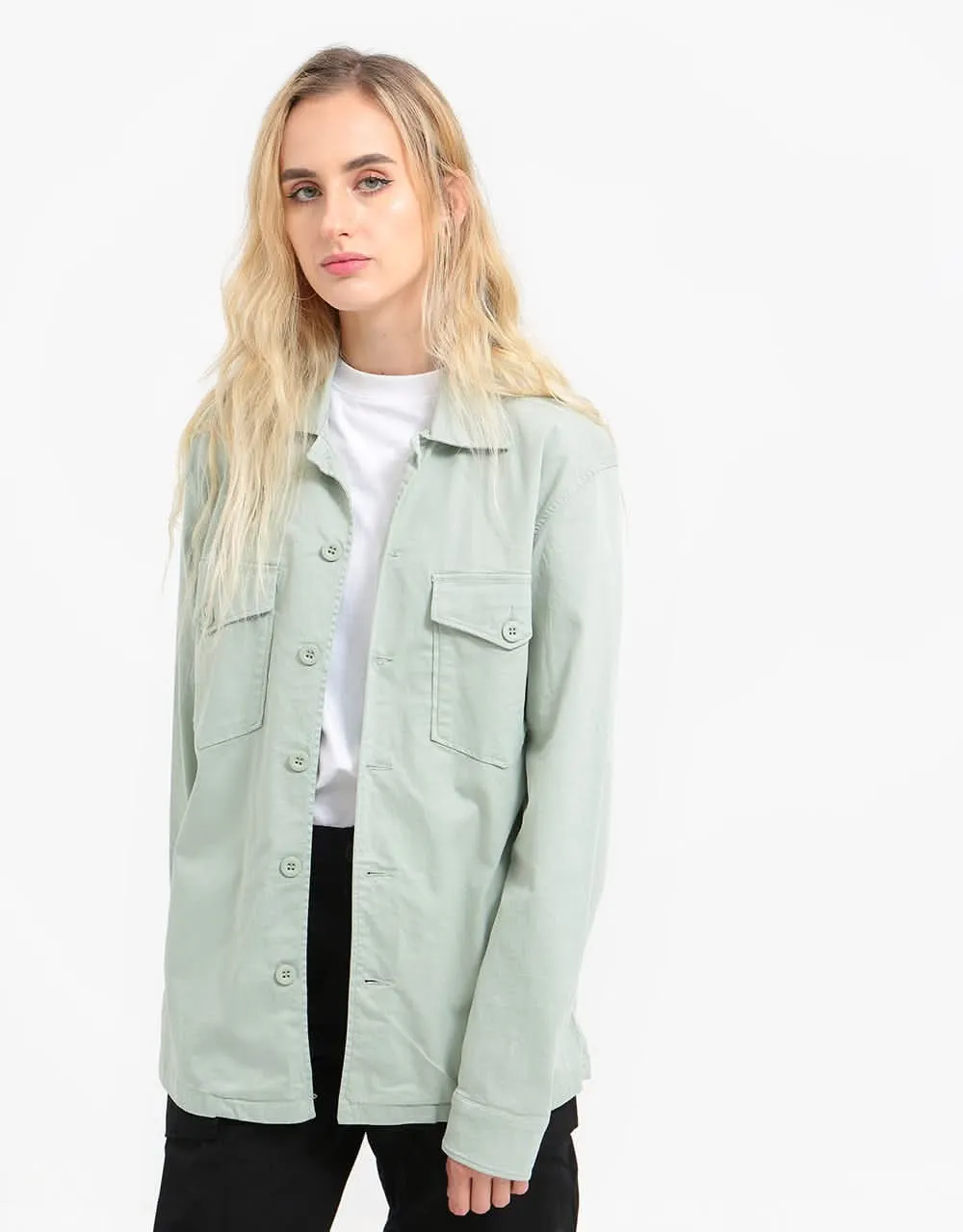 Route One Military Shirt - Dusty Mint