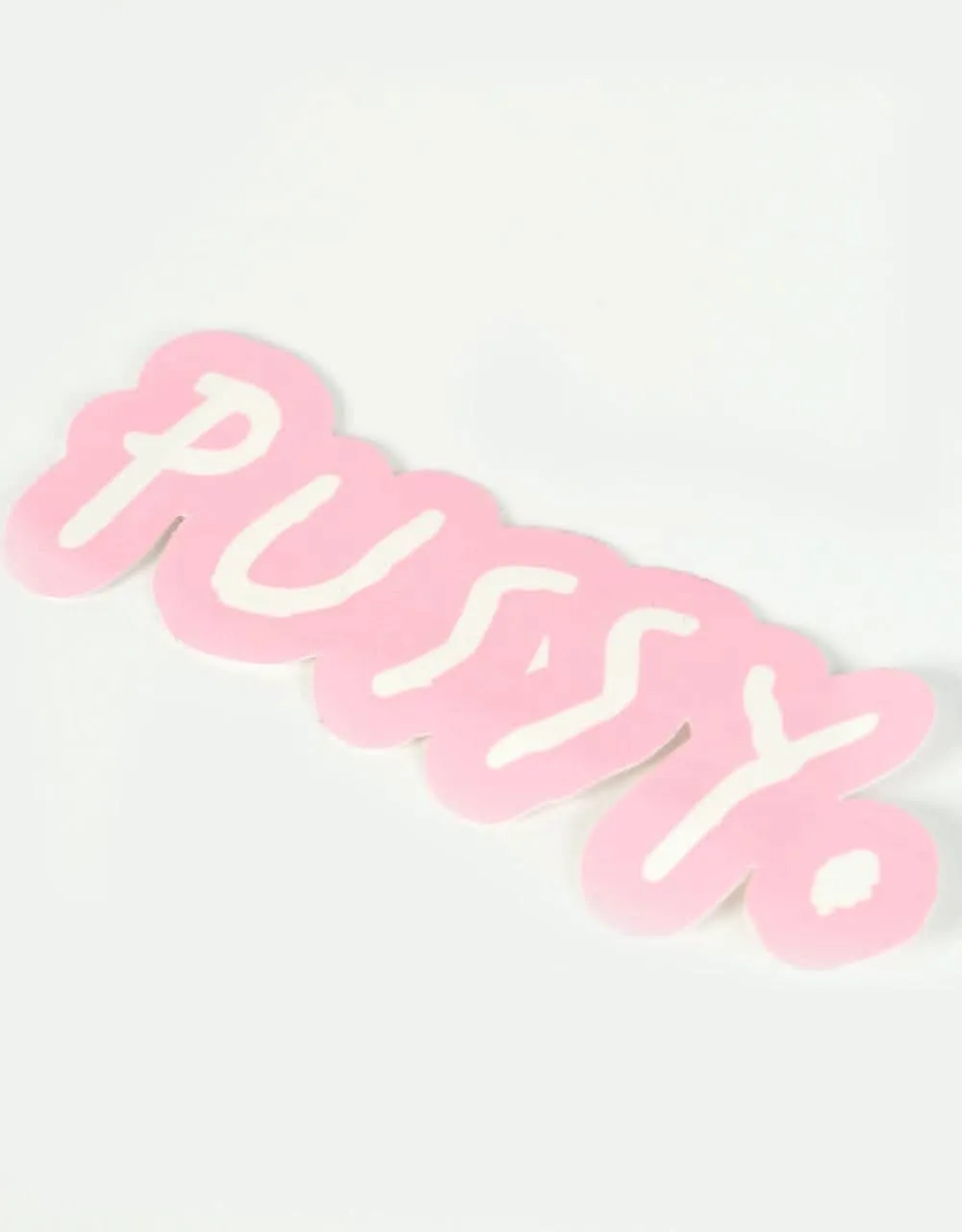 Route One Pussy Logo Sticker - Pink/White