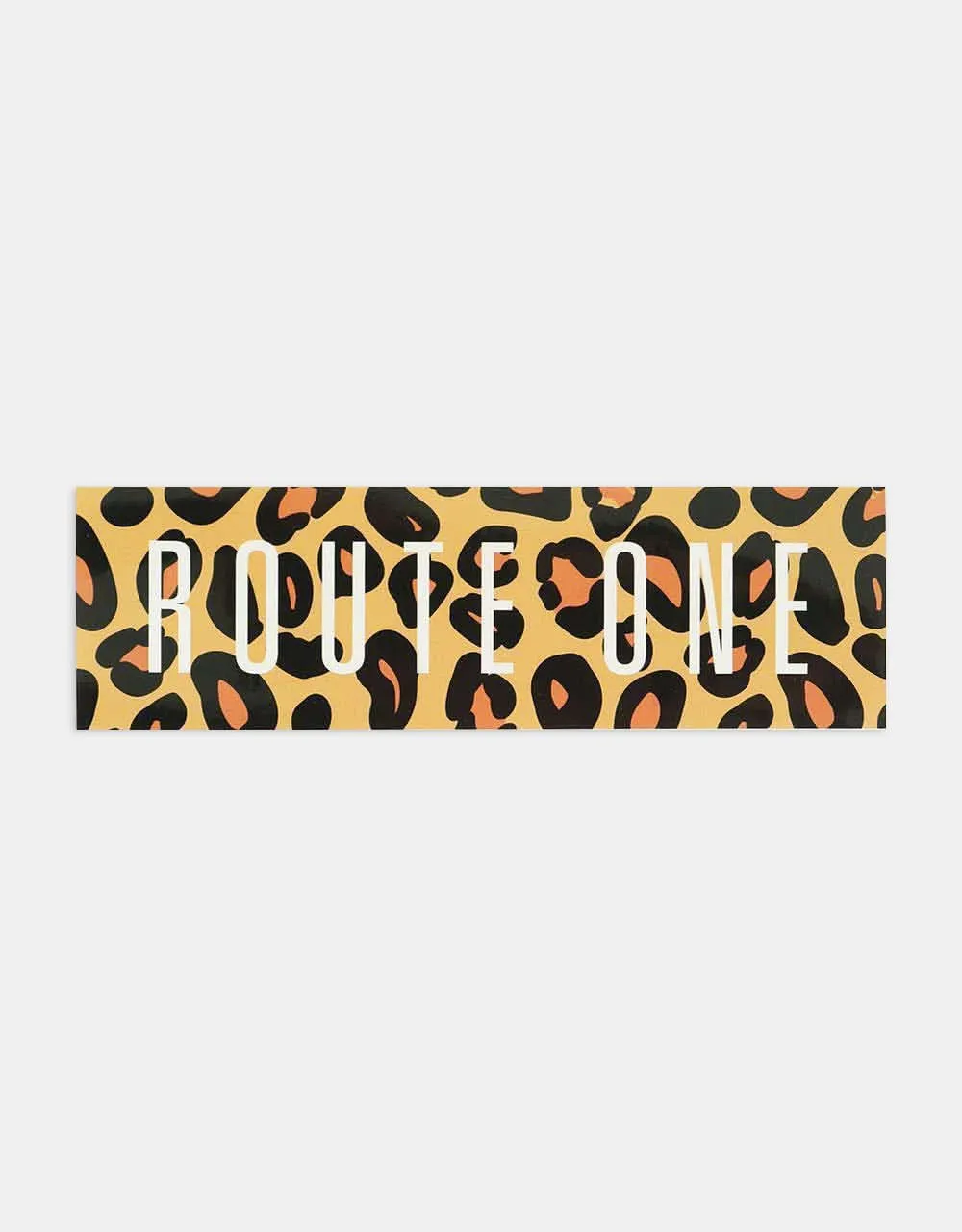 Route One Straight Logo Large Sticker - Cheetah