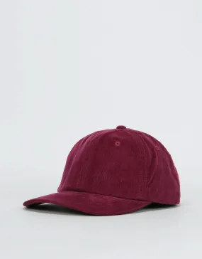 Route One Vintage Cord Dad Cap - Burgundy