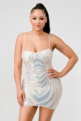 SEXY SEQUIN EMBELLISHED BODYCON MINI DRESS