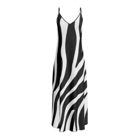 Silk Slip Dress Zebra