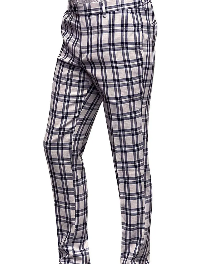 Slim Fit Flat Front Dress Pants, Super 150\'S Italian Fabric| PL-300| Blue
