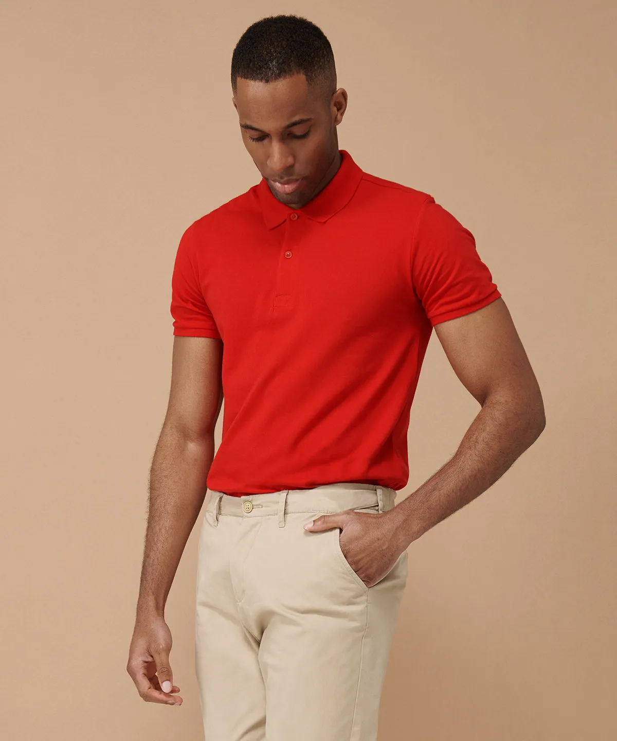 Stretch chinos with flex waistband | Stone