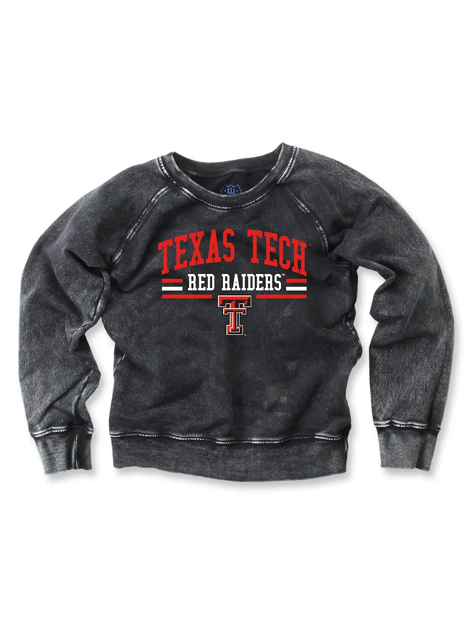 Texas Tech Double T "Bar Tee" Raglan Fleece KIDS Pullover