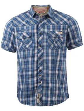 Tokyo Laundry Killian blue short sleeved shirt
