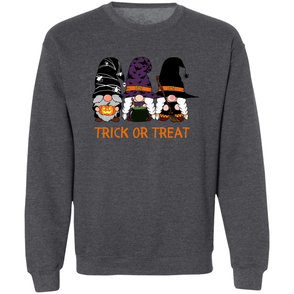 Trick or Treat Ladies Crewneck Pullover Sweatshirt
