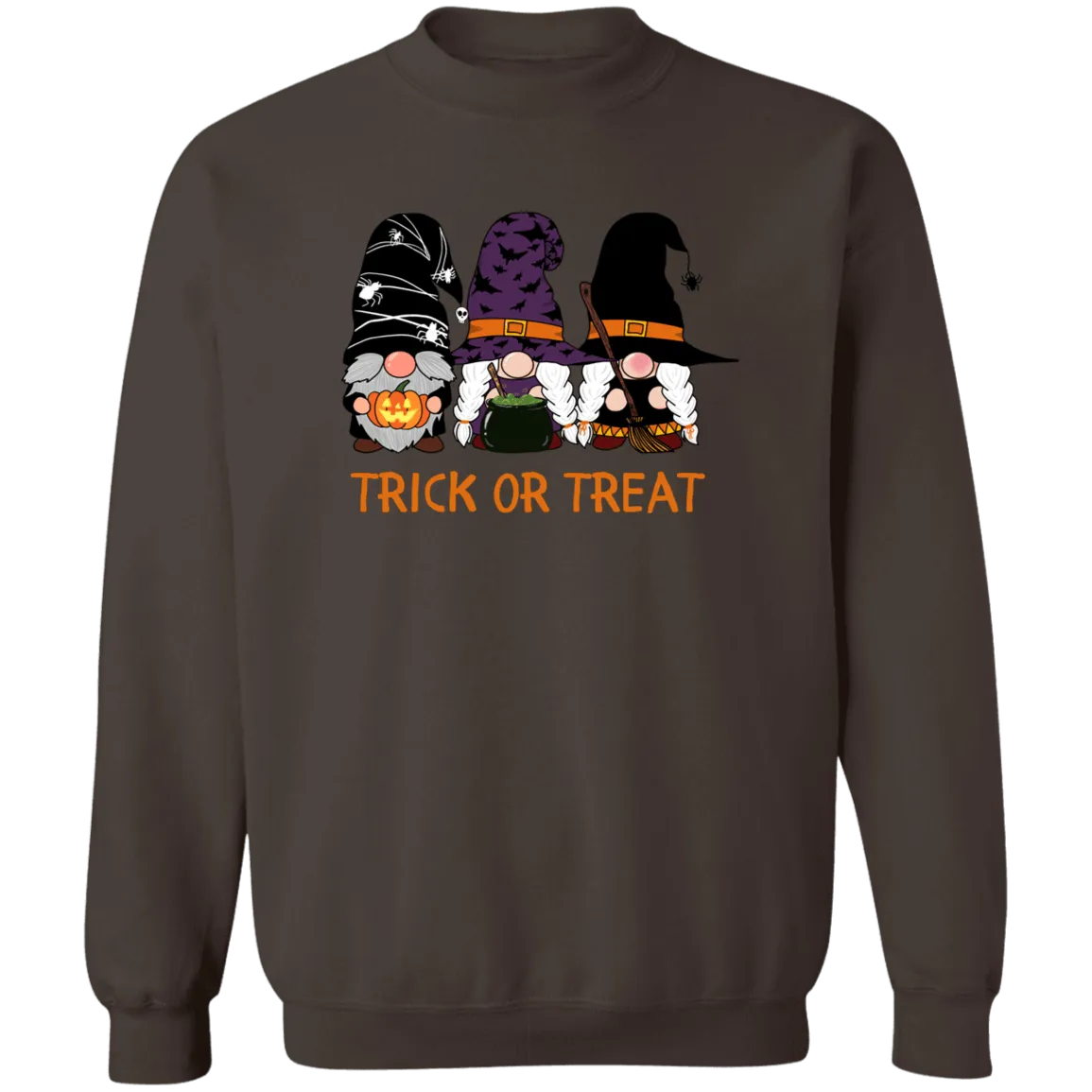 Trick or Treat Ladies Crewneck Pullover Sweatshirt