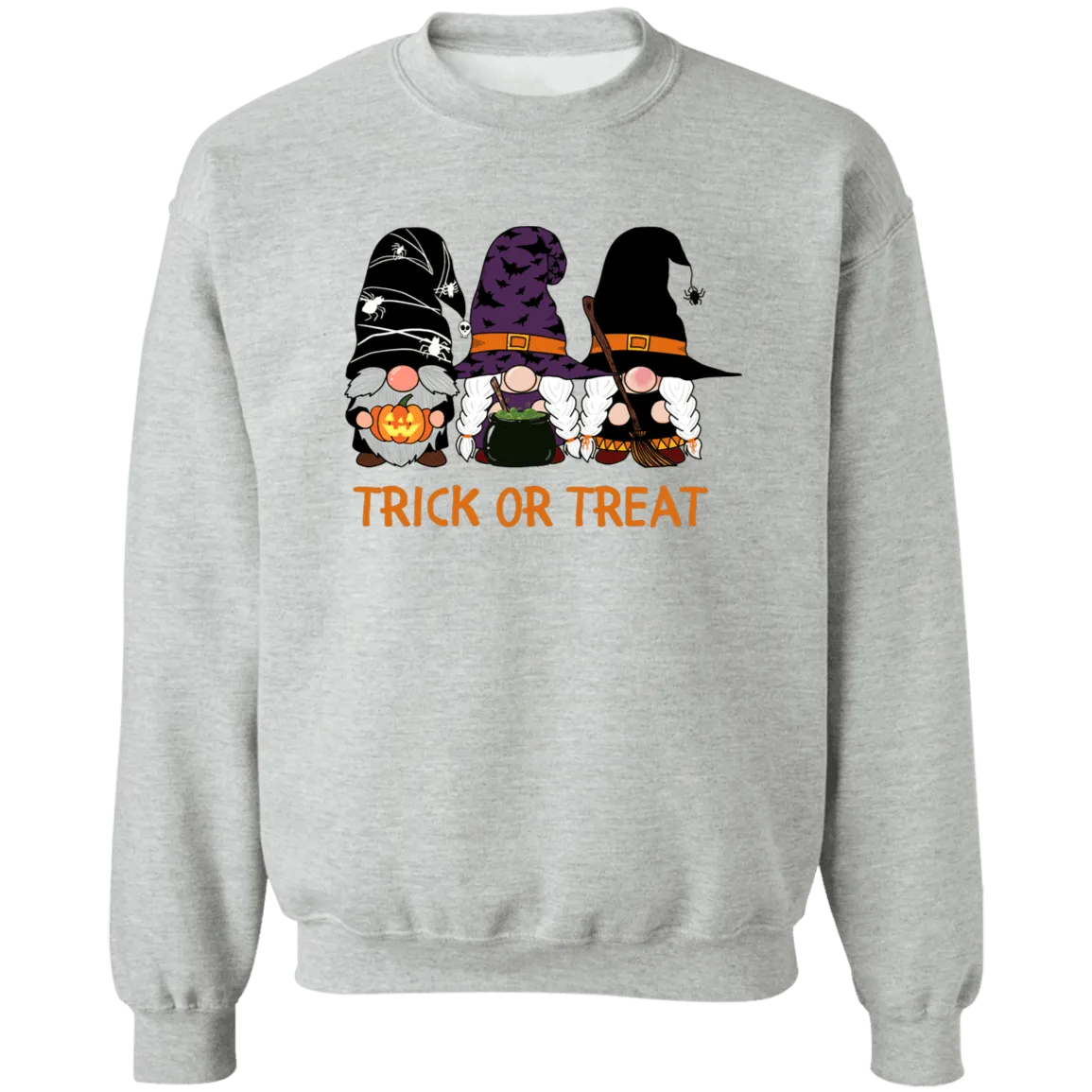 Trick or Treat Ladies Crewneck Pullover Sweatshirt