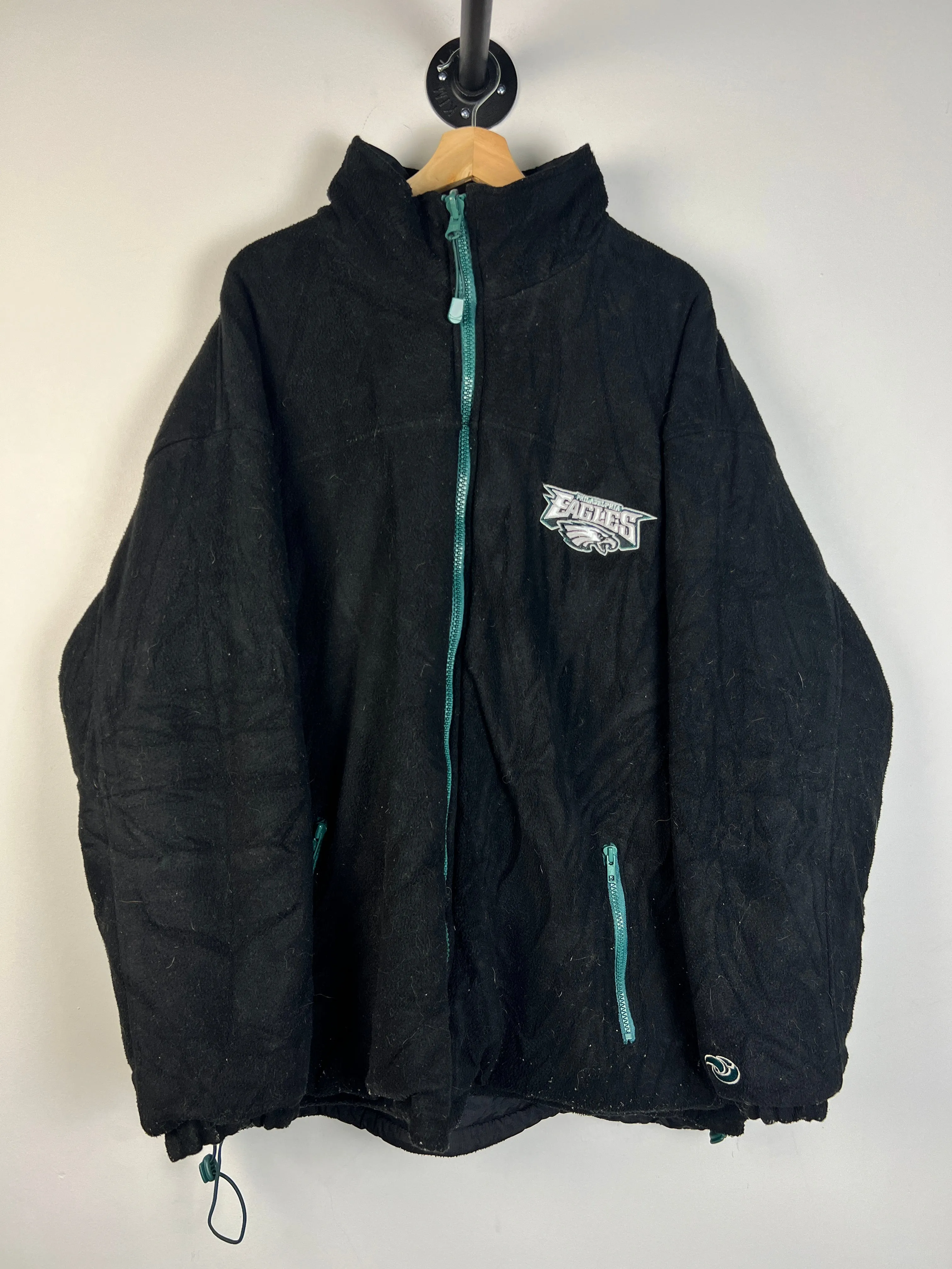 Vintage 90’s Unique Sports Philadelphia Eagles Reversible Fleece Lined Jacket