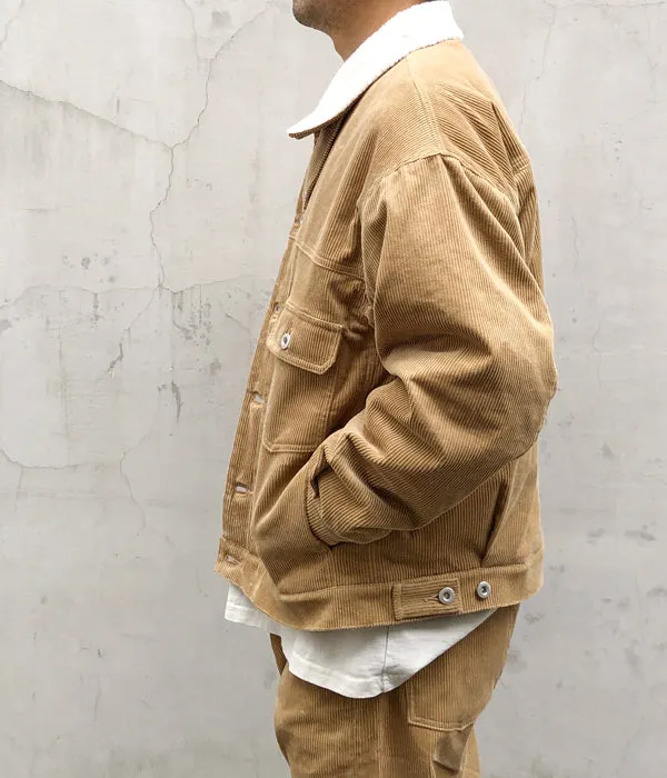 WELCOME-RAIN/CORDUROY JACKET (CAMEL)