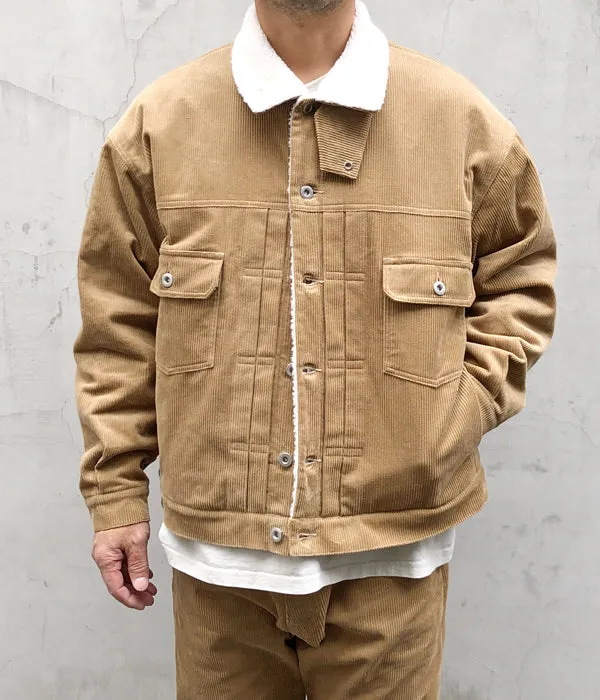 WELCOME-RAIN/CORDUROY JACKET (CAMEL)